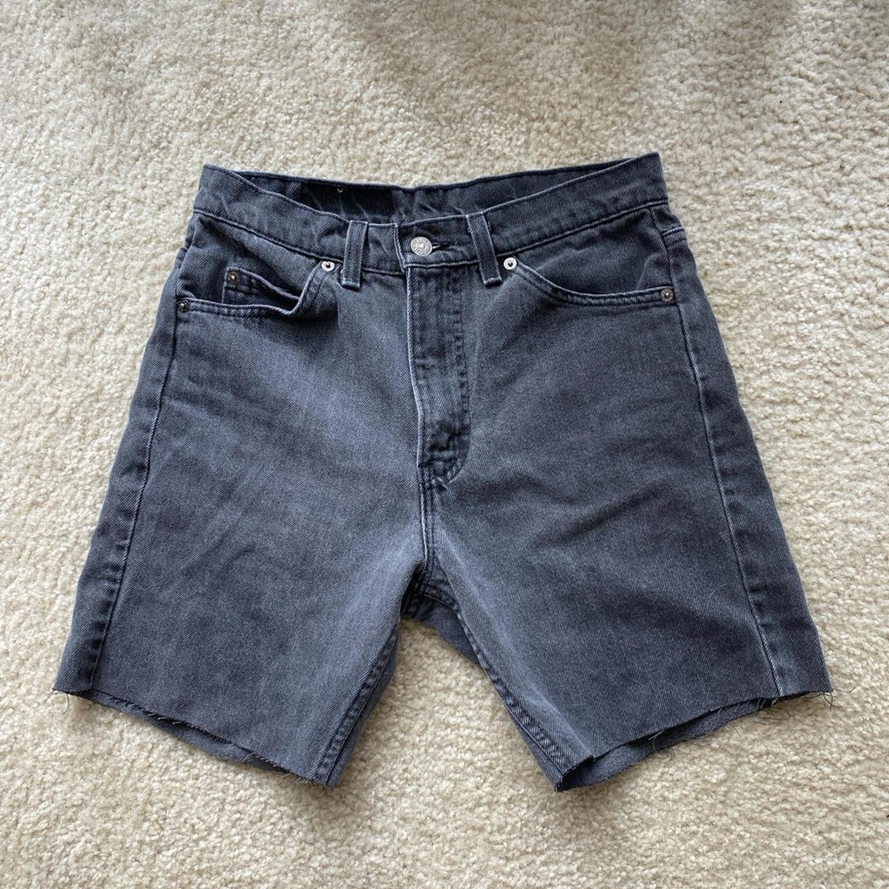 Levi's Cut Black Jean Shorts